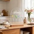 thumbnail image 4 of Cadancy Mothers Day Gifts Acrylic Heart Arch Tabletop Plaque with Floral Design Wooden Base Home Decor Sign for Mom Grandma Best Mom Ever Present Bedroom Living Room Office Decoration, 4 of 7