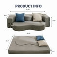 ZAFLY Queen Size Convertible Futon Sofa Bed, Floor Sofa Bed Foldable