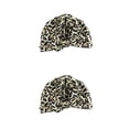 thumbnail image 2 of Ounissouiy Gorros de ducha Estampado de flores Impermeable Reutilizable Banda elástica Gorro ajustable Salón Peluquería Estampado de leopardo negro Estampado de leopardo negro 2piezas Ounissouiy CBP381422, 2 of 6