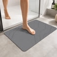 thumbnail image 5 of Stone Bath Mat, Quick Dry Non Slip Super Absorbent Diatomaceous Earth Bath Mat for Bathroom, Shower Floor and Door Entrance, Grey Bathroom Rug for Home Use, 16 X 24 Inch, 5 of 8