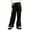 E186-Black, variant on Childrens Solid Shimmer Performance Pants with Pockets, Elastic Waist Dance Practice Trousers, Sparkly Bottoms for Recitals Size 3 to 15 Years