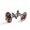 Color 4, variant on Men's Classic Stainless Steel, Leopard Spots Butterfly Flowers Cufflinks Business Wedding Shirts, Black