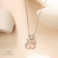 thumbnail image 3 of Cali Trove Diamond Double Cat Pendant Necklace 1/10 Ct in 14KT Yellow Gold Vermeil Gift for Her, 3 of 7