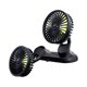 thumbnail image 1 of Kenally Ventilador de 3 velocidades para coche, dispositivo de refrigeración portátil para vehículos de viaje de verano Kits de molduras para tableros de automóviles F404 Cabeza doble Kenally VI015464-01B, 1 of 6
