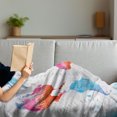 thumbnail image 3 of Geography Soft Flannel Fleece Throw Blanket, Watercolored World Map Continent and Ocean Names Written, Cozy Plush for Indoor and Outdoor Use, 70" x 90", Vermilion Pink, by Ambesonne, 3 of 5