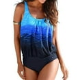 thumbnail image 2 of MSJUHEG Swim Suits for Women 2024,swim Shorts Women,two Piece Swimsuit for Women,womens Swimsuits Polyester Women Tankini Swimsuit Tummy Control Top with Shorts Two Piece Bathing Suit Blue Xxl, 2 of 8