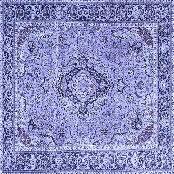 Ahgly Company Indoor Square Persian Blue Traditional Area Rugs, 6' Square