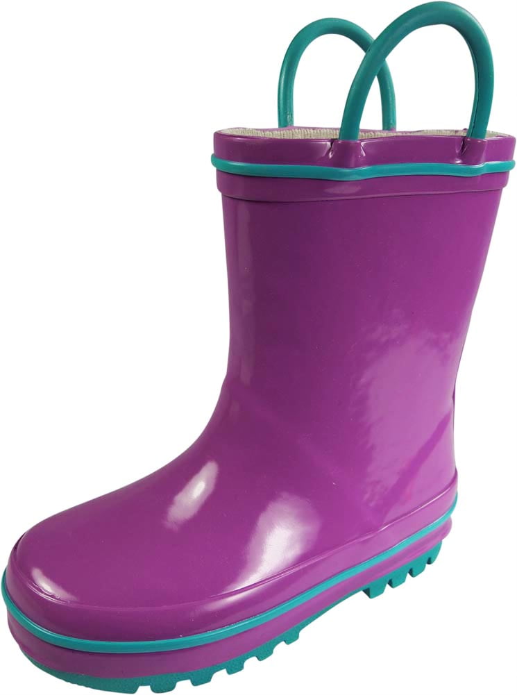NORTY Waterproof Rubber Rain Boots for Girls /& Boys Solid /& Printed Rainboots Toddlers /& Big Kids