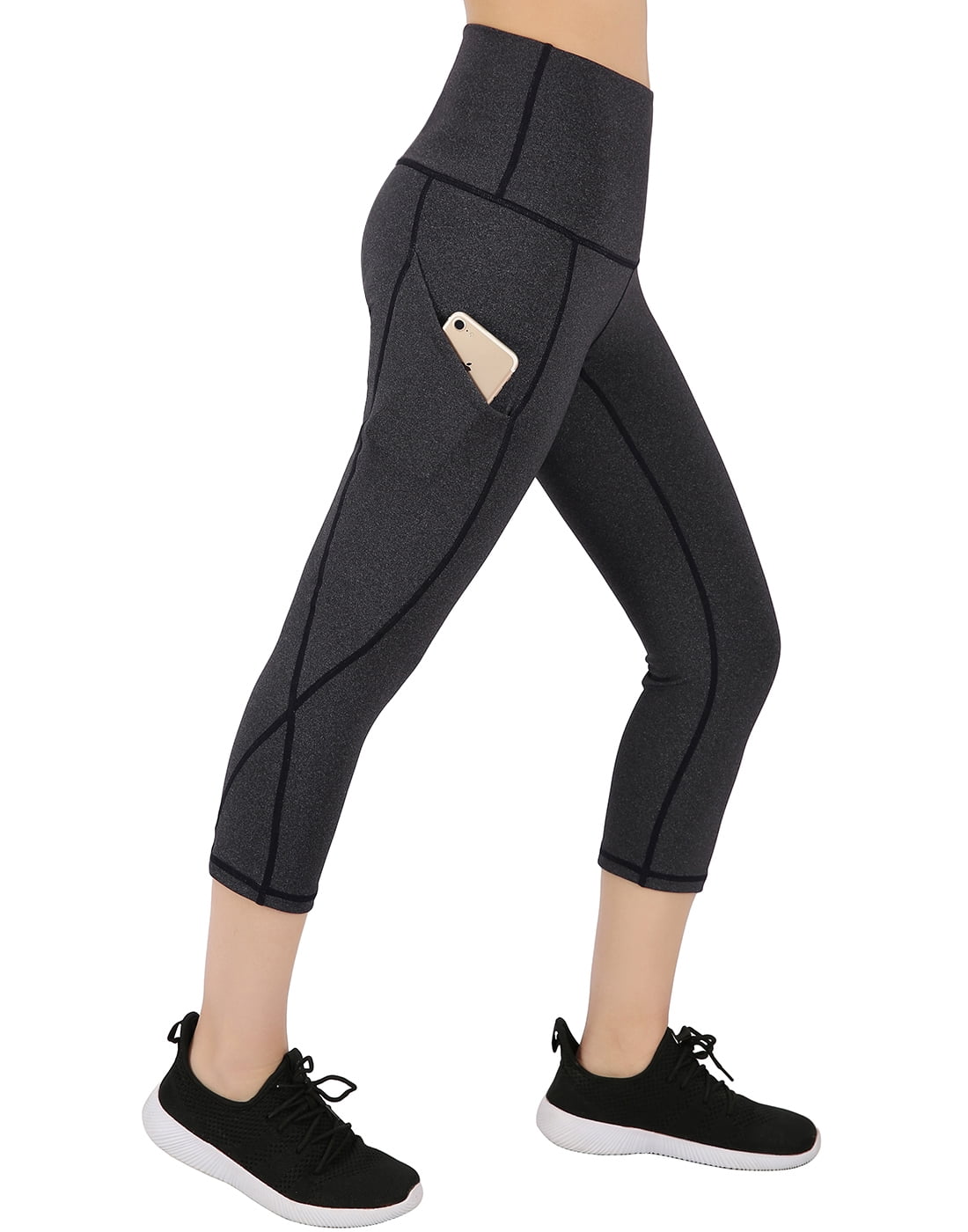 Luggage Tags Retro Yoga Leggings Capri 3//4 Length Low Waist