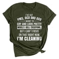 thumbnail image 1 of Hauts d'Été Amusants pour Femmes Lettres Imprimées Col Rond Manches Courtes Mode T-Shirt, 1 of 7
