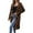 Coffee, variant on Ladies Winter V Neck Leopard Print Long Cardigan Knit Sweater Coat winter coats for women