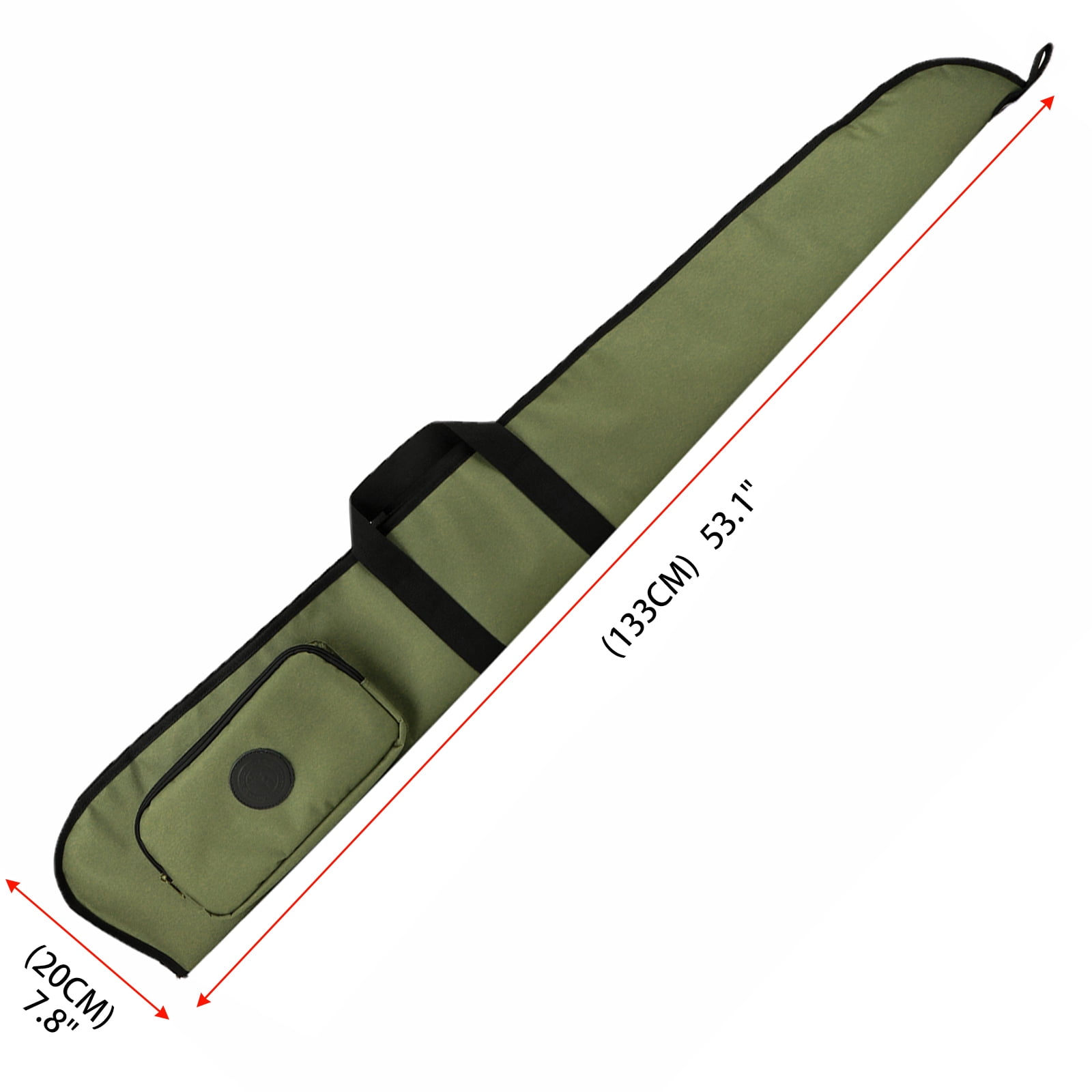 TOURBON Nylon Slip Carrying Case for Hunting Shotgun, Soft Padded Protective Bag with Pocket Green