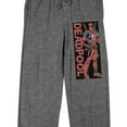 thumbnail image 2 of Deadpool Thumbs Up Men's Heather Gray Sleep Pants-Small, 2 of 7