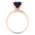 thumbnail image 4 of Clara Pucci 14K Rose Gold 3ct BlueSapphire Solitaire Ring for Women, 4 of 8