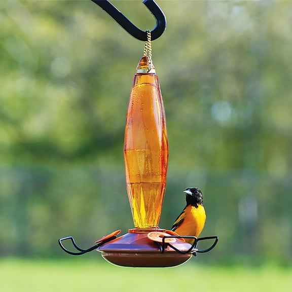Audubon Amber Cut Glass Oriole Feeder Model NA08