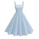 thumbnail image 1 of Vestido Corto de Verano de las Mujeres de Malla de Manga Corta Bordado Vestido de Pastel Retro, Vestido Ligero Casual para la Fiesta Y las Vacaciones, 1 of 9