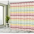 thumbnail image 5 of Ambesonne Chevron Shower Curtain, Boho Old Fashioned, 69"Wx70"L, Multicolor, 5 of 5