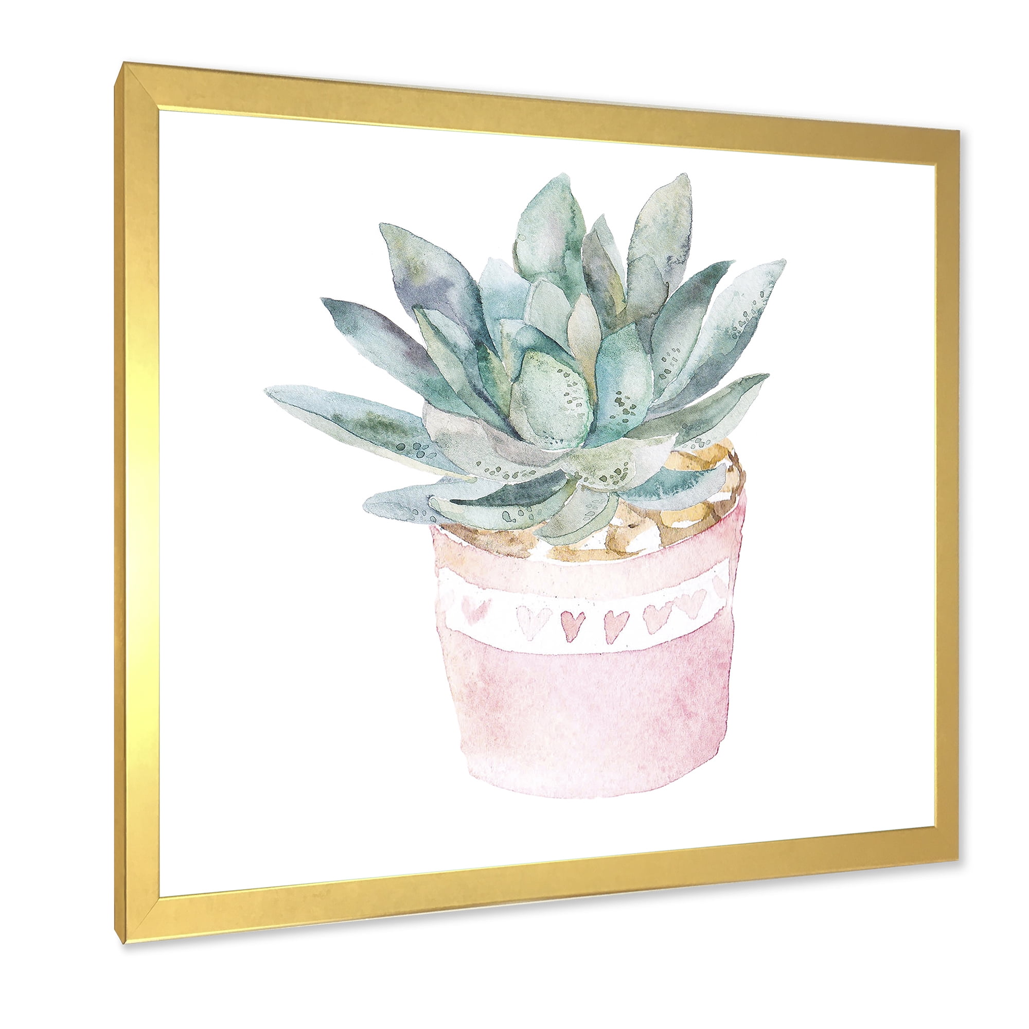 Designart 'Succulent and Cactus House Plants II' Farmhouse Framed Art Print