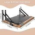 thumbnail image 5 of Projector Shelf for Wall Mounting 16.2x11 Inches, Floating Shelf for Router Modem Cable Box, Wooden Storage Rack Holder for Xbox PS5 PS4, Brown, 5 of 6