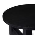 thumbnail image 6 of Maven Lane Marco Round Wooden Coffee Table Rustic Furniture, Aged Black, 6 of 6