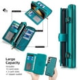 thumbnail image 4 of SaniMore Case for Samsung Galaxy S24 Ultra Magnetic Detachable Wallet, RFID Blocking PU Leather Cover Support Kickstand & Card Slot Built-in Crossbody Strap Shockproof Protection Shell, Blue, 4 of 10