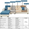 thumbnail image 3 of Universal Sofa Cover, Anti-Slip L Shape Sectional Couch Slipcover, Stretch Couch Cushion Chaise Cover (Blue, Chaise Cover), 3 of 11