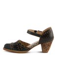 thumbnail image 2 of L'Artiste Women's NIOBELLA Hand-Painted Hook-and-Loop Mary Jane – Geometric Design, Decorative Buckle, Faux Stacked Heel, 2 of 8
