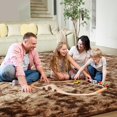 thumbnail image 2 of Ultra Soft Rug for Living Room, 9X12 Fluffy Shag Area Rug for Bedroom, Modern Shaggy Carpets Fuzzy Rug for Teens Dorm Nursery Home Decor Aesthetic, Upgrade Anti-Skid Durable, Tie-Dyed Coffee, 2 of 18
