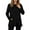 Black, variant on Wdgfv Soft Fleece Lined Pullover Women European Style Womens Loose Fit Round Neck Pullover Sweater Featuring Side Slit Hem And Convenient Front