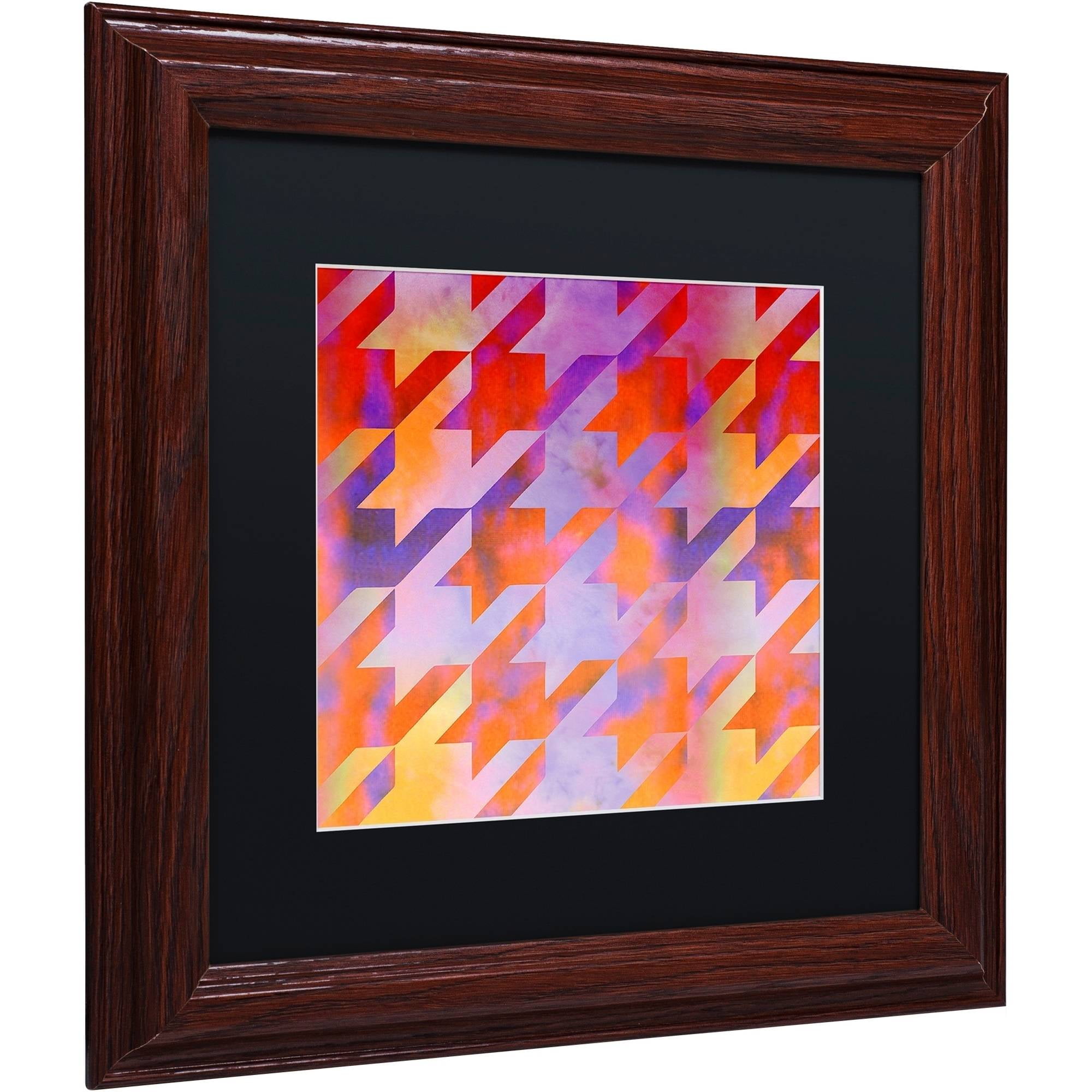 Trademark Fine Art "Houndstooth VIII" Canvas Art by Color Bakery Black Matte, Wood Frame