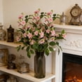 thumbnail image 6 of MMJ Artificial Flowers Silk Rose Jasmine 31.50in Tall Lifelike Faux Stem Vase Arrangement Home Living Room Elegant Accent, 6 of 6