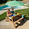 thumbnail image 4 of Best Choice Products Kids 3-in-1 Outdoor Convertible Activity Sand & Water Picnic Table w/ Umbrella - Green, 4 of 8
