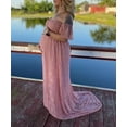 thumbnail image 6 of Womens Maternity Off Shoulder Lace Maxi Dress for Photography Baby Shower Wedding Guest, 6 of 9