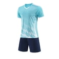 thumbnail image 5 of LWNYDPLSD Kids Soccer Jerseys Set Boys 2 Piece Football Outfits Teen Boys Training Team Athletic Workout Short Sleeve Shirts+Quick Dry Fitness Shorts Suit for Gym Sport Toddler Boys Clothes, 5 of 5