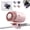 Pink, variant on Clip On Car Air Conditioner Fan, Semiconductor Cooling, 360° Rotation, Pink