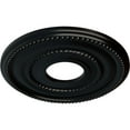 thumbnail image 3 of Ekena Millwork 12 1/8"OD x 3 5/8"ID x 3/4"P Valeriano Ceiling Medallion (Fits Canopies up to 6 1/4"), Hand-Painted Jet Black, 3 of 6