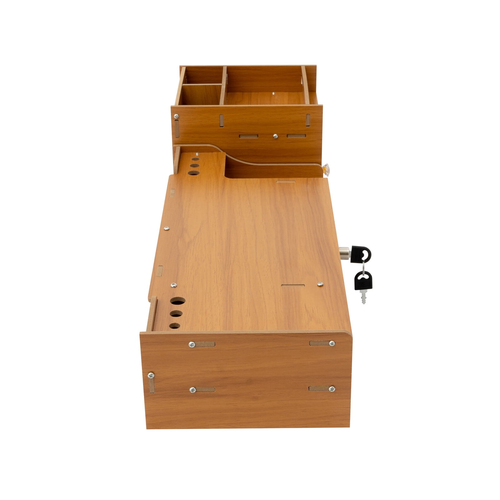 Ergonomic 18.9" Monitor Stand w/ Locking Cabinet Rotating Height 4.13" Riser