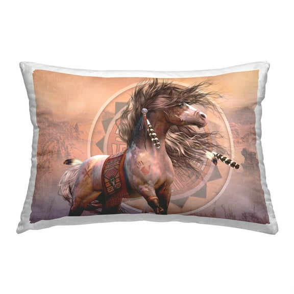 Stupell Industries Native Desert Horse Decorative Printed Throw Pillow, 14 x 20