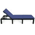 thumbnail image 7 of Gymax 2PCS Patio Lounge Chair Rattan Chaise w/ Adjustable Navy & Off White Cushioned, 7 of 7