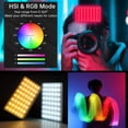 thumbnail image 3 of Video Light, Portable LED Camera Light Panel 0-360 Full Color, CRI 95+ 2500-8000K LED 4000mAh Rechargeable DSLR Lighting for Vlogging, Photography, Video Conference, 3 of 9