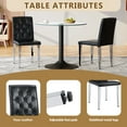 thumbnail image 6 of Sumdeal Modern Minimalist Dining Table and Chair Set: 6-8 Person Tempered Glass Dining Table and 4/6 Buckle-Back PU Chairs, Complete Kitchen/Dining Room Furniture for Home and Office, 6 of 8