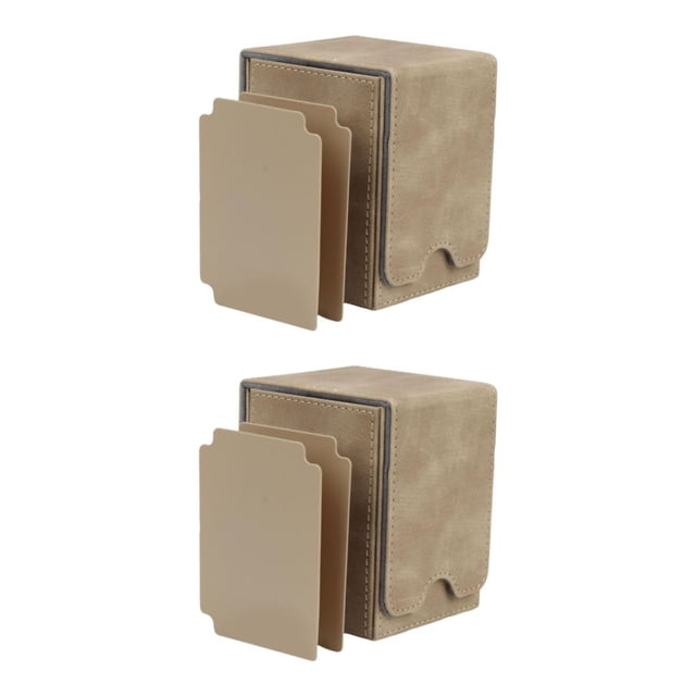 Dalazy Étui en Cuir pour Cartes 100+ Cartes sous Pochette pour Affaires Couleur Sable 2ensemble