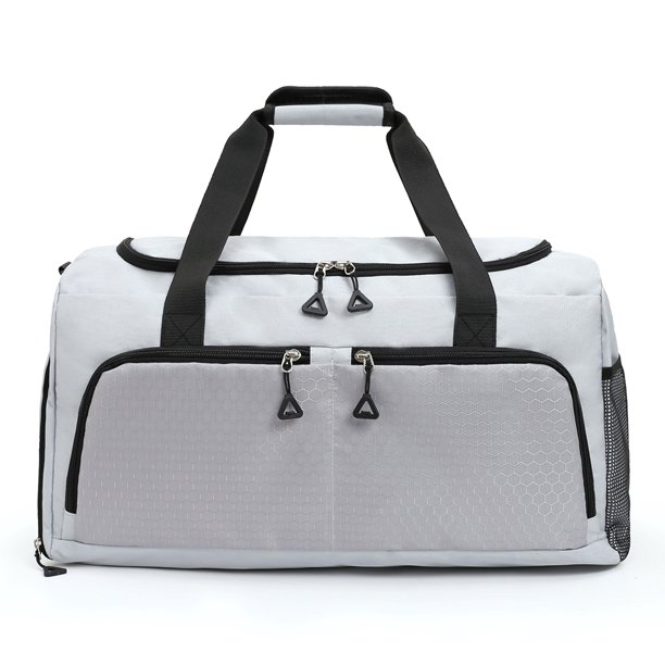 Bolsa de deporte con compartimento para zapatos y bolsillo húmedo para pasar la noche para mujeres y hombres
