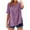 Purple, variant on Plebaso Womens Casual Shirts Button V Neck Short Sleeve Shirts Loose Pullover Summer Lightweight Blouses