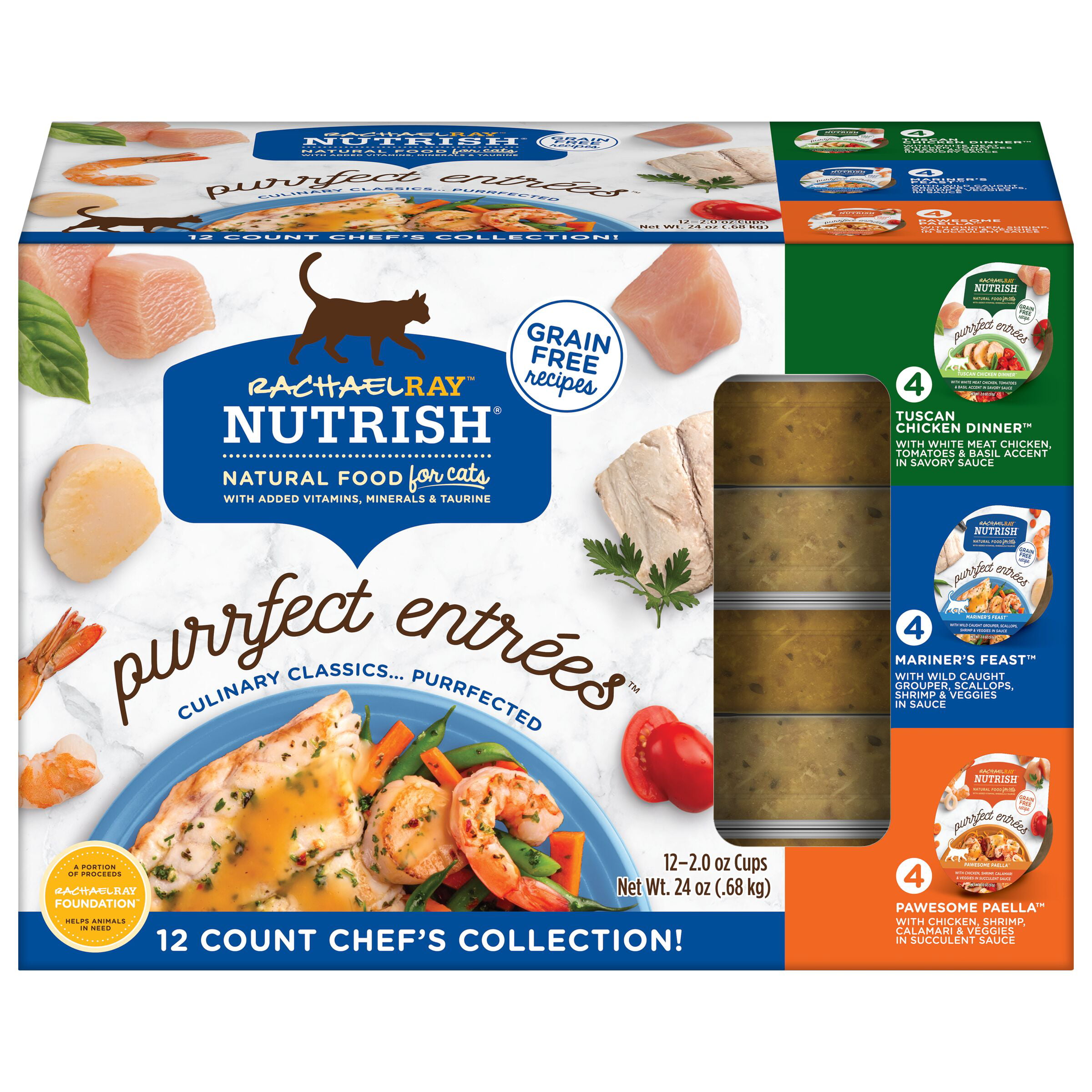 Rachael Ray Nutrish Purrfect Entrees Grain Free Natural Wet Cat Food