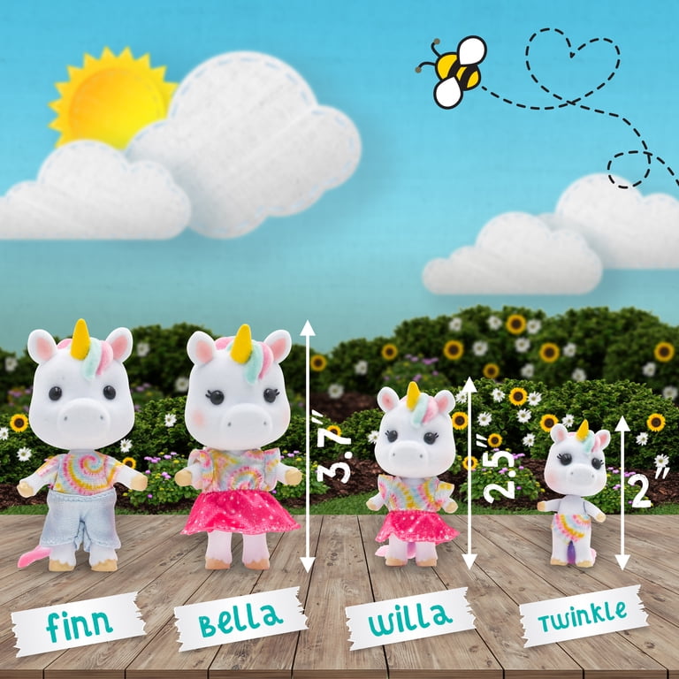 Honey Bee Acres Daydreamers Unicorn Family – Black-Eyed Dolls for