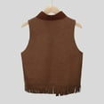 thumbnail image 4 of Western Fringe Vest for Boys Girls Open Front Tassel Waistcoat Cowboy Party Dress Up Holiday Photo Prop,Size:7-8 Years, 4 of 8