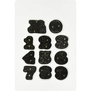 Sizzix 657841 Movers & Shapers Magnetic Die Set, Cargo Stencil Number Set by Tim Holtz, 11-Pack, Black