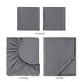 thumbnail image 6 of Mainstays Washed Ultra Soft Microfiber Bed Sheet Set, Queen, Soothing Grey, 4 Piece, 6 of 15