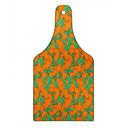 Tangerine Cutting Board Cartoonish Drawn Juicy Overlap Mandarins